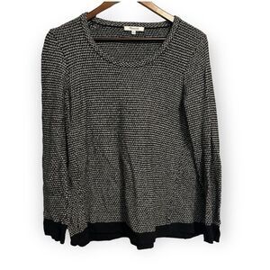 Women's Madewell Black & White Knit Sweater